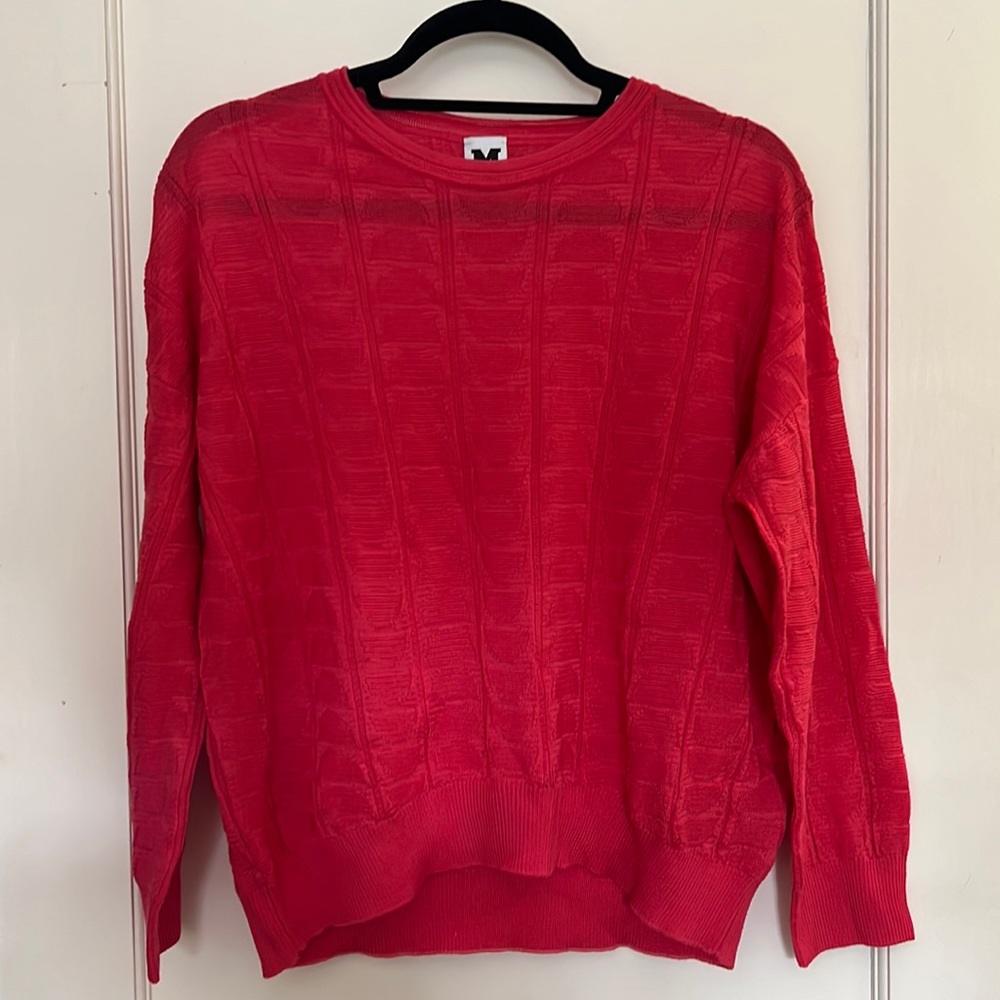Missoni lightweight sweater in deep salmon
